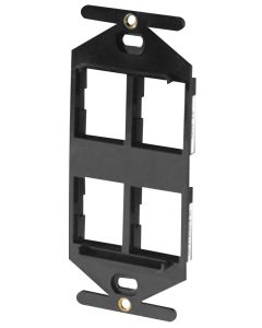 1-Gang 4 Port Legrand Ortronics® TracJack Stylistics Frame, Black
