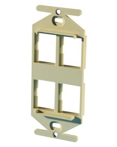 1-Gang 4-Port Legrand Ortronics® TracJack Stylistics Frame, Electrical Ivory