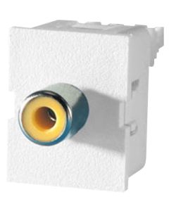 Legrand Ortronics® TracJack Module,  Phono/RCA to 110, Cloud White/Yellow