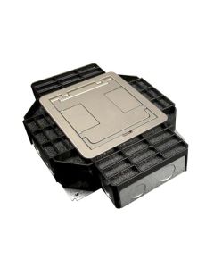 Legrand Wiremold® RFB4 Four-Compartment Single- or Multi-Service Recessed Floor Box