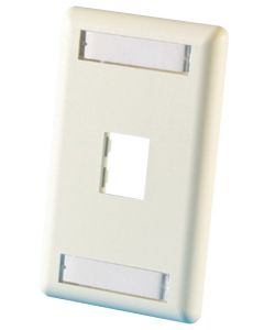 1-Gang 1-Port Legrand Ortronics® TracJack Faceplate, Wiremold Ivory
