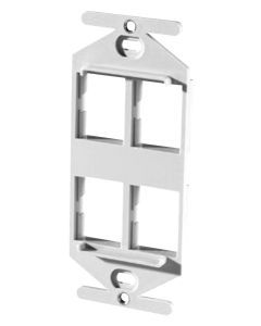1-Gang 4-Port Legrand Ortronics® TracJack Stylistics Frame, Cloud White