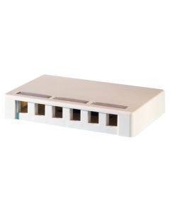 6-Port Legrand Ortronics® Surface Mount Box,Fog White