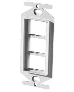 1-Gang 3-Port Legrand Ortronics® TracJack Stylistics Frame, Wiremold Ivory