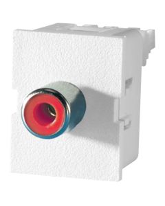 Legrand Ortronics® TracJack Module, Phono/RCA to 110, red insulator, Cloud White