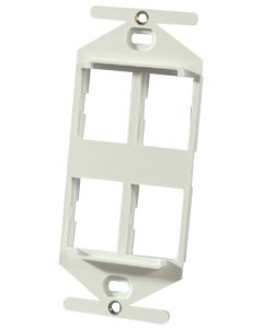 1-Gang 4-Port Legrand Ortronics® TracJack Stylistics Frame, Wiremold Ivory