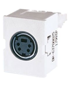 Legrand Ortronics® TracJack Module, Mini Din, SVHS, 110 termination, Cloud White