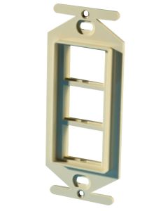 1-Gang 3-Port Legrand Ortronics® TracJack Stylistics Frame, Electrical Ivory