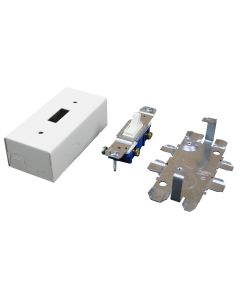 Legrand Wiremold® 500/700 15A, 125V Single Pole Switch & Box Fitting, Ivory