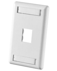 1-Gang 1-Port Legrand Ortronics® TracJack Faceplate, Cloud White