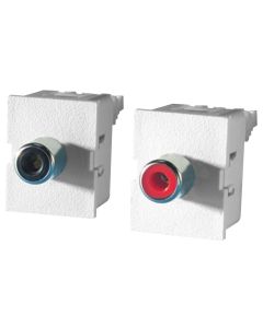 Legrand Ortronics® Two TracJack Modules, Phono/RCA to 110, Cloud White