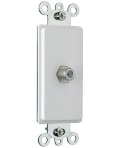 Pass & Seymour® Signature™ Decorator Single Cable TV Connector, White