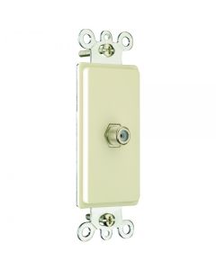 Pass & Seymour® Signature™ Decorator Single Cable TV Connector, Light Almond