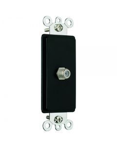Pass & Seymour® Signature™ Decorator Single Cable TV Connector, Black