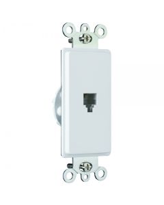 Pass & Seymour® Signature™ Decorator Single Telephone Jack, White