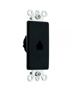 Pass & Seymour® Signature™ Decorator Single Telephone Jack, Black