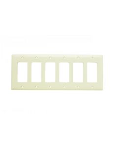Pass & Seymour® TradeMaster 6-Gang Decorator Openings, Light Almond