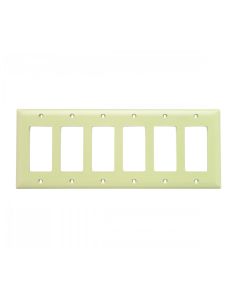 Pass & Seymour® TradeMaster 6-Gang Decorator Openings, Ivory