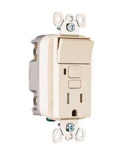 15A 125V Pass & Seymour® Decorator Tamper-Resistant Single Pole Switch/GFCI, Light Almond