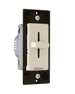 600W Pass & Seymour® Signature™ Decorator Single Pole Incandescent Slide Dimmer, Light Almond