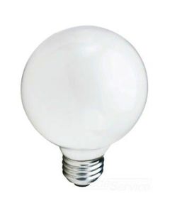 60W 120V DuraMax Deco Globe, White