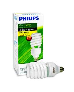 42W 120V 2700K EnergySaver Twister Medium Base Compact Fluorescent Lamp, Soft White