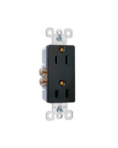 15A 125V Pass & Seymour® Duplex Decorator Receptacle, Black