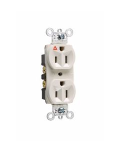 15A 125V Pass & Seymour® Isolated Ground Duplex Receptacle, White