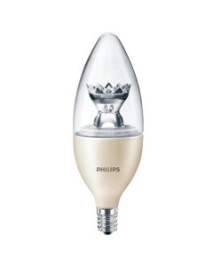 4.5W 120V 2700K Philips DiamondSpark Dimmable Candle LED Lamp, White