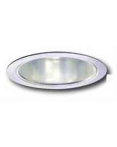 3-3/4" Aperture Lytecaster® Step Baffle Reflector Trim , Chrome Baffle/White Flange