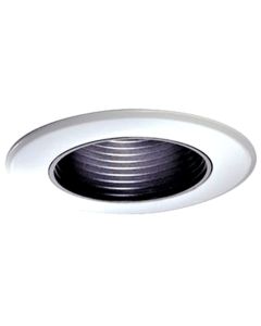 4-3/4" Lytecaster Reflector Trim, White Step Baffle and White Flange