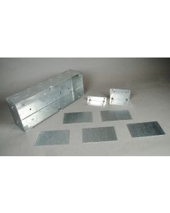 Wall source 6 Gang Box,Divider and Mounting Brackets, White