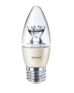 120V 4.5W  2700K Philips Diamond Spark Medium Base Dimmable Blunt Tip LED Lamp, White