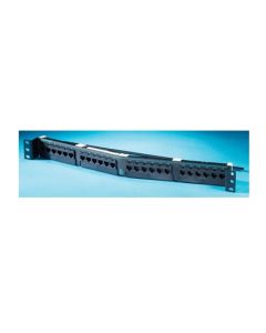 Ortronics Clarity 5E Angled Patch Panel, Six-Port Modules, 24-Port
