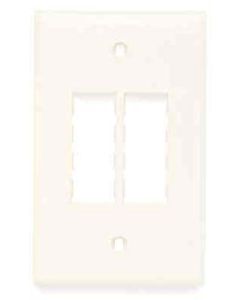 3-Port Wall Plate 1-G Ivory