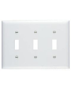 3-Port Wall Plate 1-G White
