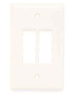 3-Port Wall Plate 1-G Light Almond