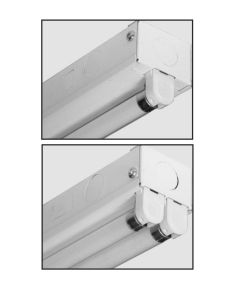 28W 120/277V 92" Philips Lightolier® SV T5 Lamp Narrow Strip Surface Mount, 2 Lamp
