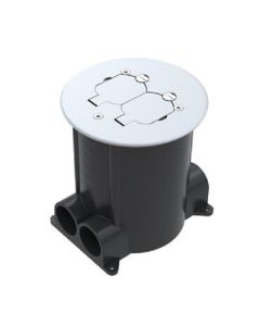 15Amp 125V Ratchet-Pro 881 Series Round PVC Floor Box, Black