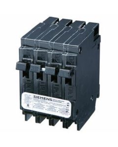 15/40A 2-Pole Type QT Push-On Quad Circuit Breaker, Black
