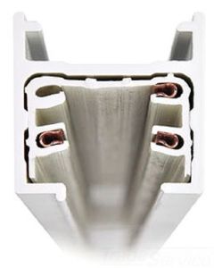 6' Philips Lightolier® Lytespan® Plain Track with Dead End, White