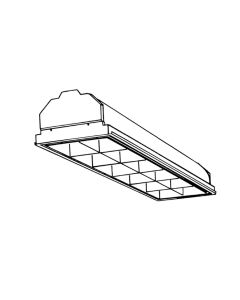 CFI LP3 Paralouver 1x4 Fixture Troffer Deep 6 Cell