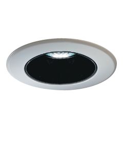 3-3/4" Aperture Lytepoints® MR16 & ES/ESD16, Adjustable Specular Cone,  Black Specular/ White Flange Reflector Trim