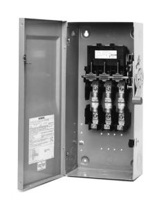 200Amp 600VAC 250VDC 3-Pole 3-Fuse Siemens Fusible Industrial Duty Switch EEMAC 1 Enclosure