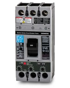 200Amp 600VAC 500VDC 3-Pole Siemens Type FD6-A Interchangeable Trip Molded Case Circuit Breaker