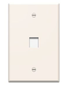 On-Q/Legrand 1 Port Contractor Single Gang Wall Plate, Light Almond