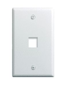 On-Q/Legrand 1 Port Contractor Single Gang Wall Plate, White