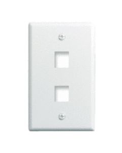 1-Gang, 2-Port Wallplate (10/Pack), White