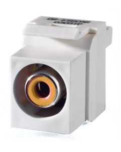 On-Q® Keystone RCA to RCA (Yellow Insulator), White