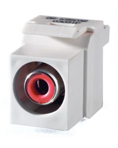 On-Q® Keystone RCA to RCA (Red Insulator), White